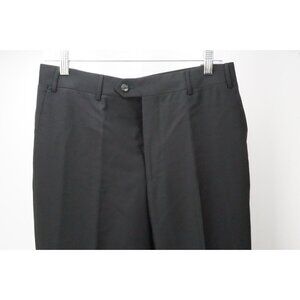 Corneliani Master 100% Wool Black Mens Dress Pants Trousers Sz 46 EU NEW
